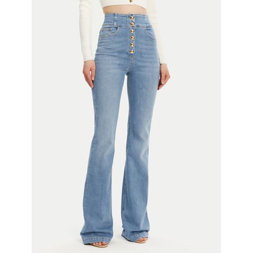 Elisabetta Franchi Jeansy PJ82D51E2 Niebieski Regular Fit ze sklepu MODIVO w kategorii Jeansy damskie - zdjęcie 182664753