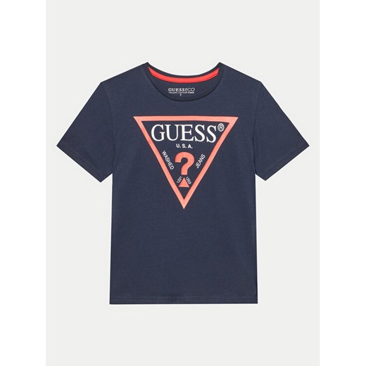 Guess T-Shirt L73I55 K8HM0 Niebieski Regular Fit ze sklepu MODIVO w kategorii T-shirty chłopięce - zdjęcie 182664863