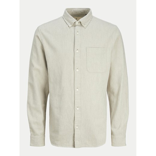 Jack&Jones Junior Koszula Blubrook 12263274 Écru Comfort Fit ze sklepu MODIVO w kategorii Koszule chłopięce - zdjęcie 182664904