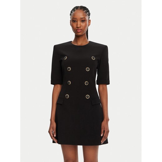 Balmain Sukienka koktajlowa DF1R7330VB00 Czarny Regular Fit ze sklepu MODIVO w kategorii Sukienki - zdjęcie 182664951