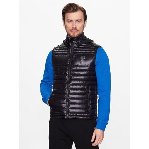KARL LAGERFELD Kamizelka 505087 531590 Czarny Regular Fit ze sklepu MODIVO w kategorii Kamizelki męskie - zdjęcie 182664971