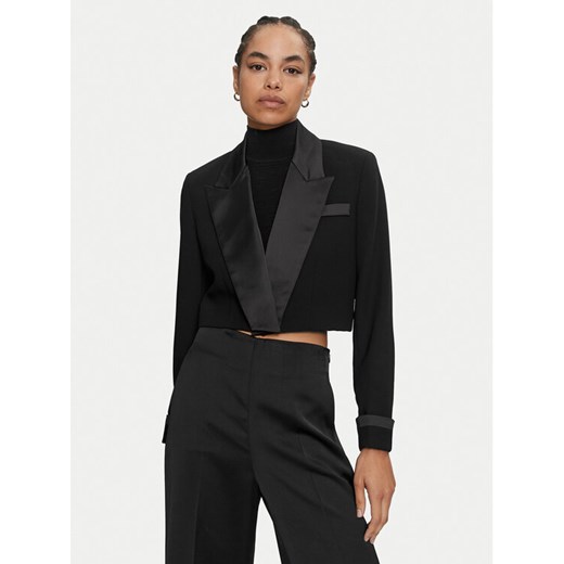 ACCESS FASHION Marynarka 44-1027-202 Czarny Regular Fit ze sklepu MODIVO w kategorii Marynarki damskie - zdjęcie 182665002