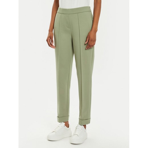 Olsen Chinosy 14002105 Zielony Slim Fit ze sklepu MODIVO w kategorii Spodnie damskie - zdjęcie 182665012
