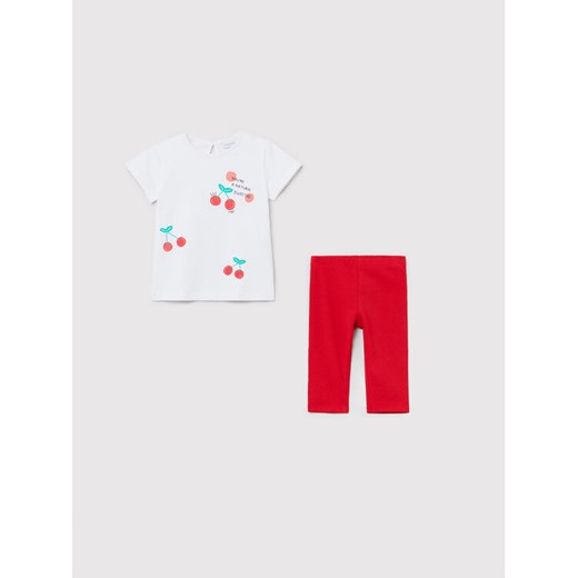 OVS Komplet t-shirt i legginsy 1516121 Biały Regular Fit ze sklepu MODIVO w kategorii Komplety niemowlęce - zdjęcie 182665053