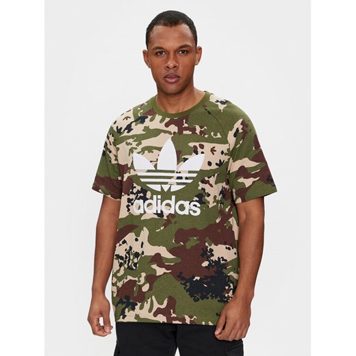 adidas T-Shirt Camo IS0215 Zielony Regular Fit ze sklepu MODIVO w kategorii T-shirty męskie - zdjęcie 182665070