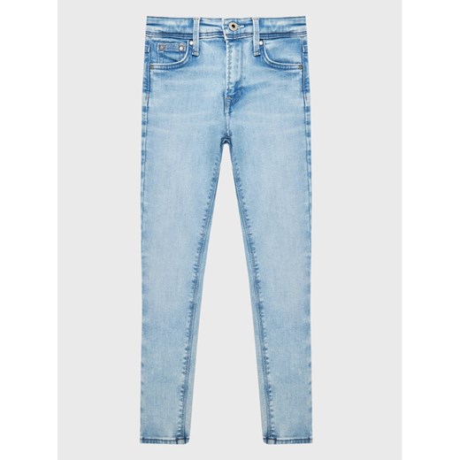 Pepe Jeans Jeansy Pixlette High PG201542PE2 Błękitny Skinny Fit ze sklepu MODIVO w kategorii Spodnie dziewczęce - zdjęcie 182665101