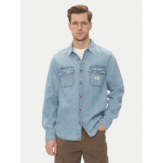 Guess Jeans Koszula jeansowa M5GH56 D5M82 Niebieski Regular Fit ze sklepu MODIVO w kategorii Koszule męskie - zdjęcie 182665120