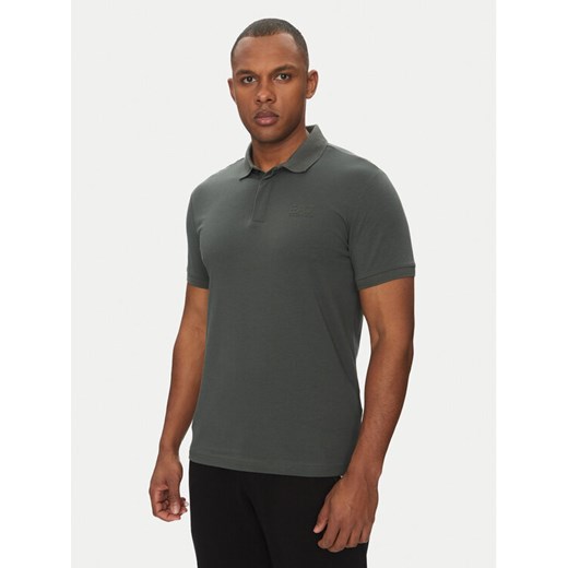 EA7 Emporio Armani Polo 7M000228 AF10373 U8109 Szary Regular Fit ze sklepu MODIVO w kategorii T-shirty męskie - zdjęcie 182665121
