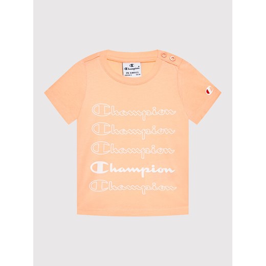 Champion T-Shirt 404389 Pomarańczowy Regular Fit ze sklepu MODIVO w kategorii Koszulki niemowlęce - zdjęcie 182665140