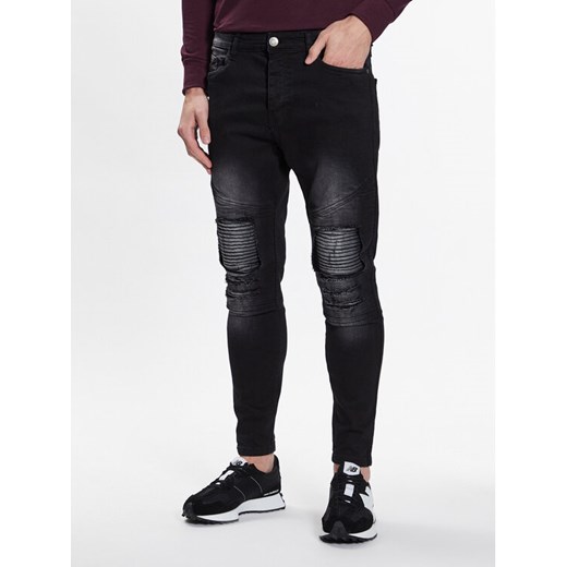 Brave Soul Jeansy MJN-BIKERCHARC Czarny Skinny Fit ze sklepu MODIVO w kategorii Jeansy męskie - zdjęcie 182665150