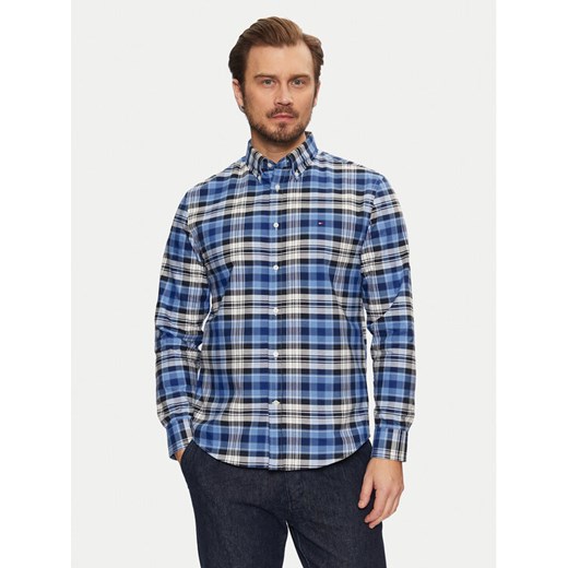 Tommy Hilfiger Koszula Heritage MW0MW37566 Niebieski Regular Fit ze sklepu MODIVO w kategorii Koszule męskie - zdjęcie 182665253