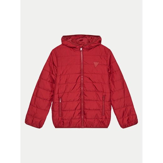 Guess Kurtka puchowa H4BJ10 WCFM0 Czerwony Regular Fit ze sklepu MODIVO w kategorii Kurtki dziewczęce - zdjęcie 182665303