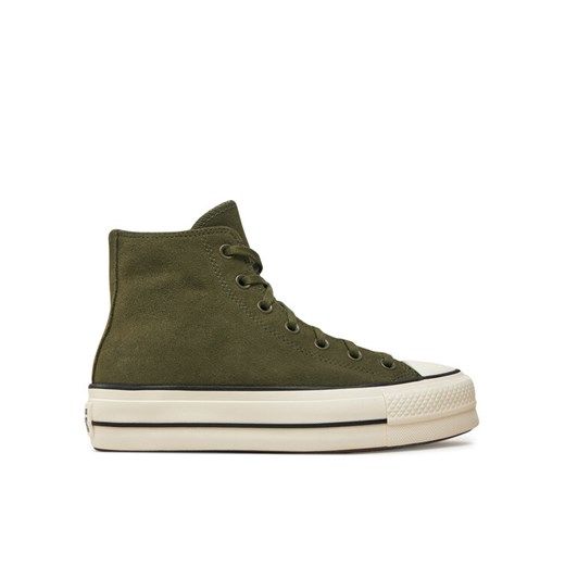 Converse Trampki Chuck Taylor All Star Lift Platform Hi A11144C Zielony ze sklepu MODIVO w kategorii Trampki damskie - zdjęcie 182665343