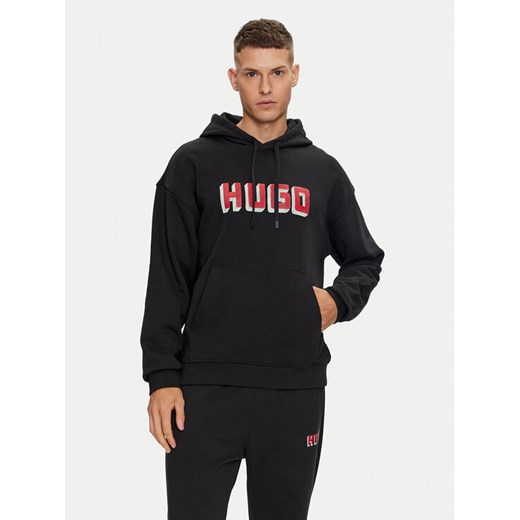 Hugo Bluza Diqerio 50516655 Czarny Relaxed Fit ze sklepu MODIVO w kategorii Bluzy męskie - zdjęcie 182665412