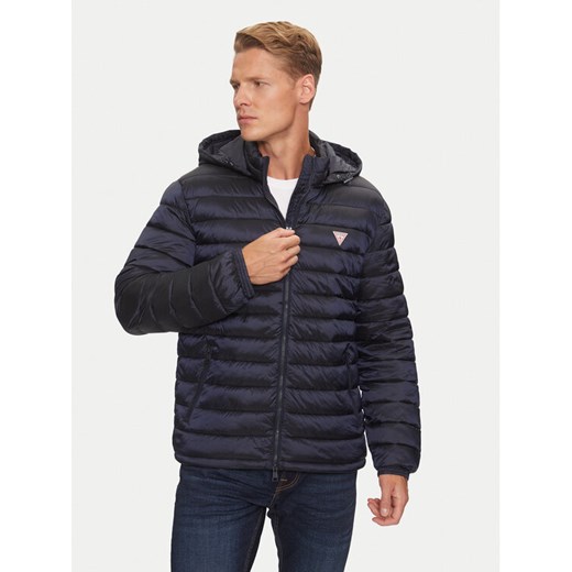 Guess Kurtka puchowa M4YL99 WG922 Granatowy Regular Fit ze sklepu MODIVO w kategorii Kurtki męskie - zdjęcie 182665550