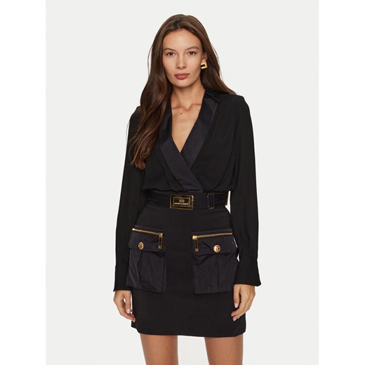 Elisabetta Franchi Sukienka koktajlowa AB-655-46E1 Czarny Regular Fit ze sklepu MODIVO w kategorii Sukienki - zdjęcie 182665592