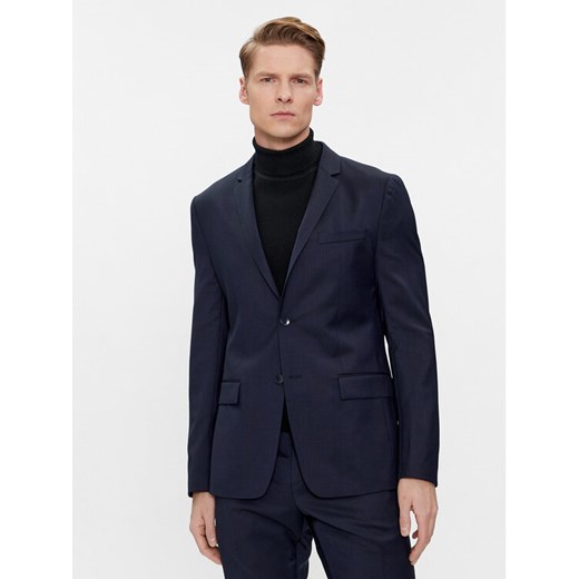 Calvin Klein Marynarka K10K112291 Granatowy Slim Fit ze sklepu MODIVO w kategorii Marynarki męskie - zdjęcie 182665602