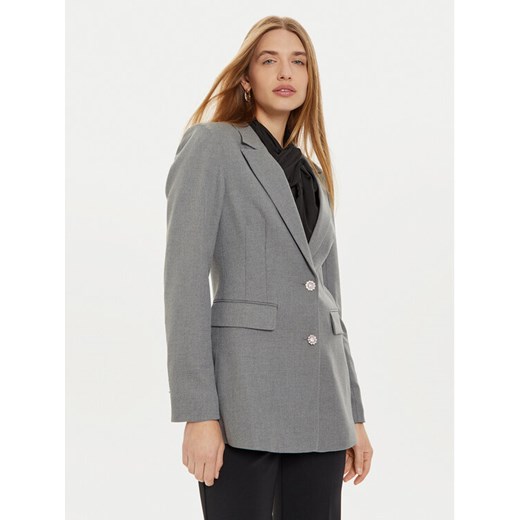 Guess Marynarka Doris W4BN50 WGIF2 Szary Relaxed Fit ze sklepu MODIVO w kategorii Marynarki damskie - zdjęcie 182665663
