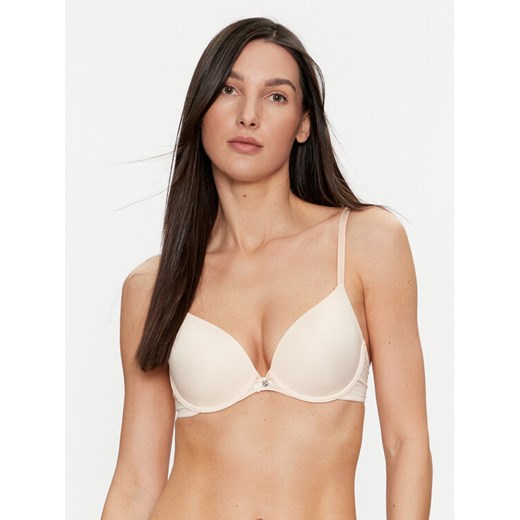 Hunkemöller Biustonosz z fiszbiną Plunge 202107 Beżowy ze sklepu MODIVO w kategorii Biustonosze - zdjęcie 182665691