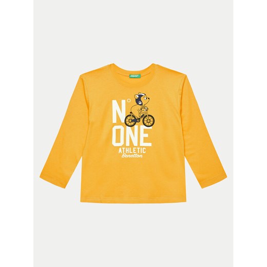 United Colors Of Benetton Bluzka 3I1XG10FL Żółty Regular Fit ze sklepu MODIVO w kategorii Bluzki dziewczęce - zdjęcie 182665720