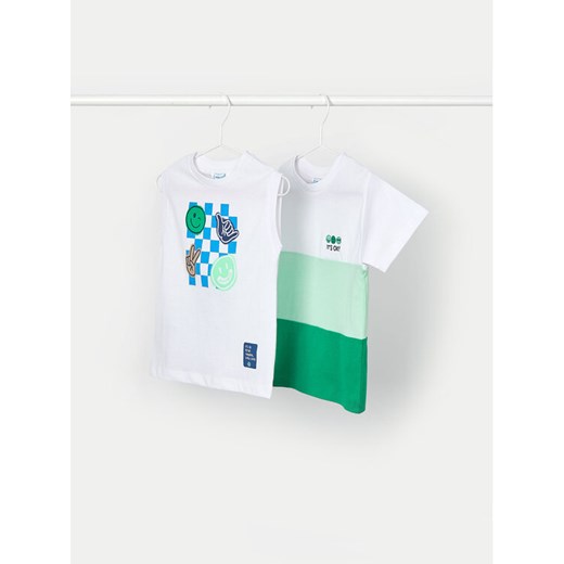 Mayoral Komplet 2 t-shirtów 03030 Biały Regular Fit Mayoral 5Y MODIVO