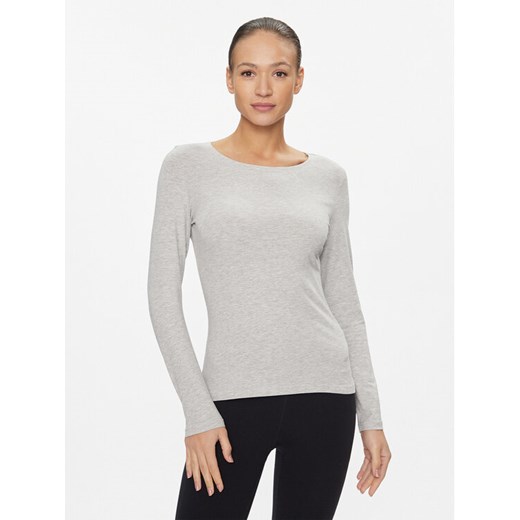 4F Bluzka 4FAW23TLONF167 Szary Slim Fit ze sklepu MODIVO w kategorii Bluzki damskie - zdjęcie 182665802