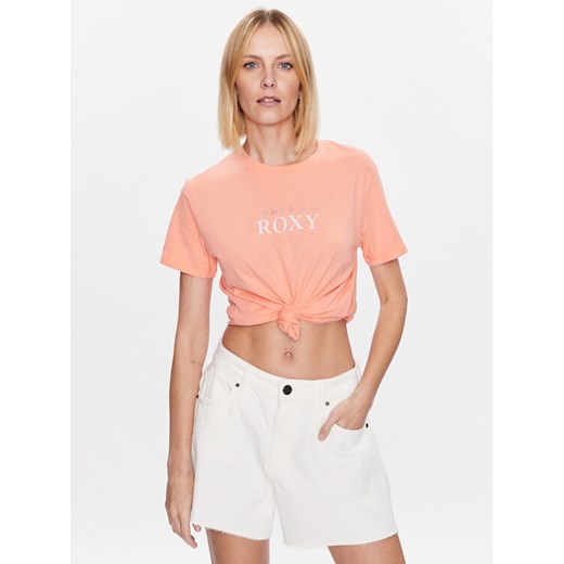 Roxy T-Shirt Noon Ocean ERJZT05490 Pomarańczowy Regular Fit ze sklepu MODIVO w kategorii Bluzki damskie - zdjęcie 182665861