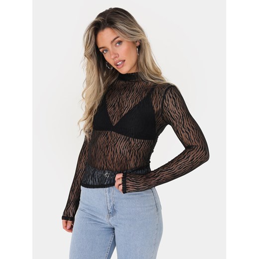 Brave Soul Bluzka LLT-225HELENA Czarny Straight Fit ze sklepu MODIVO w kategorii Bluzki damskie - zdjęcie 182665870