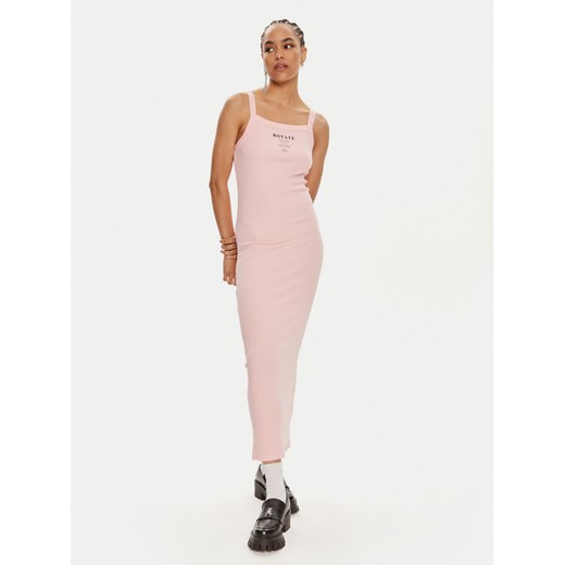 ROTATE Sukienka letnia Vigdis 1124431011 Różowy Slim Fit ze sklepu MODIVO w kategorii Sukienki - zdjęcie 182665880