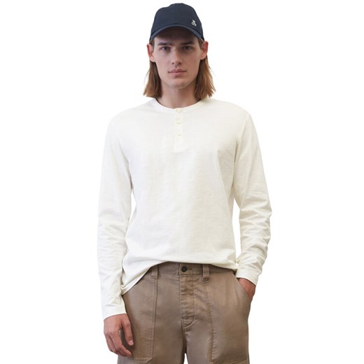 Marc O'Polo Longsleeve 322219852284 Biały Regular Fit ze sklepu MODIVO w kategorii T-shirty męskie - zdjęcie 182665913