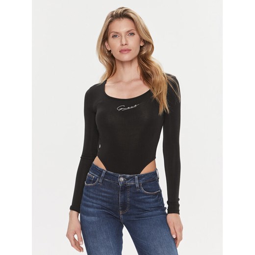 Guess Body Allycia V4RP05 KC2V0 Czarny Slim Fit ze sklepu MODIVO w kategorii Bluzki damskie - zdjęcie 182665960