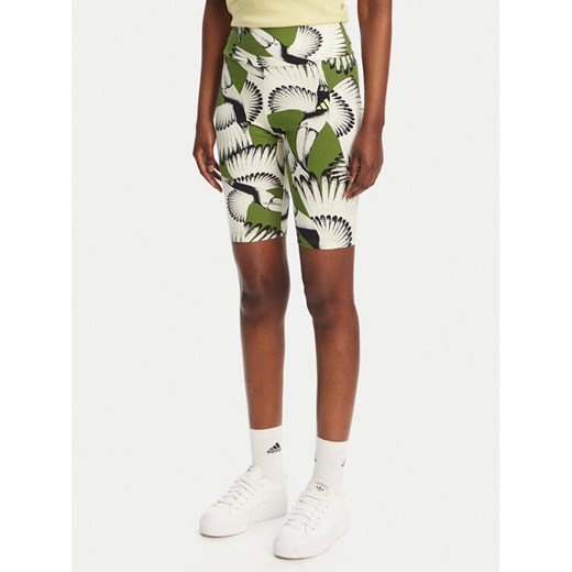 adidas Kolarki FARM JD6286 Zielony Slim Fit ze sklepu MODIVO w kategorii Szorty - zdjęcie 182665973