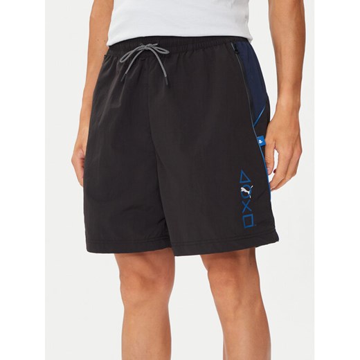 Puma Szorty sportowe PLAYSTATION 624703 Czarny Loose Fit ze sklepu MODIVO w kategorii Spodenki męskie - zdjęcie 182666024