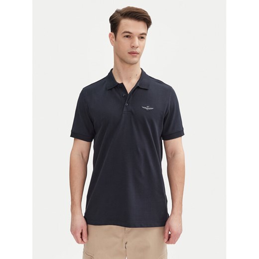 Aeronautica Militare Polo 251PO1843P191 Granatowy Regular Fit ze sklepu MODIVO w kategorii T-shirty męskie - zdjęcie 182666143
