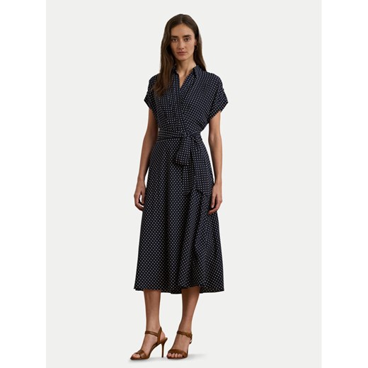LAUREN RALPH LAUREN Sukienka koszulowa 250957093001 Granatowy Regular Fit ze sklepu MODIVO w kategorii Sukienki - zdjęcie 182666181
