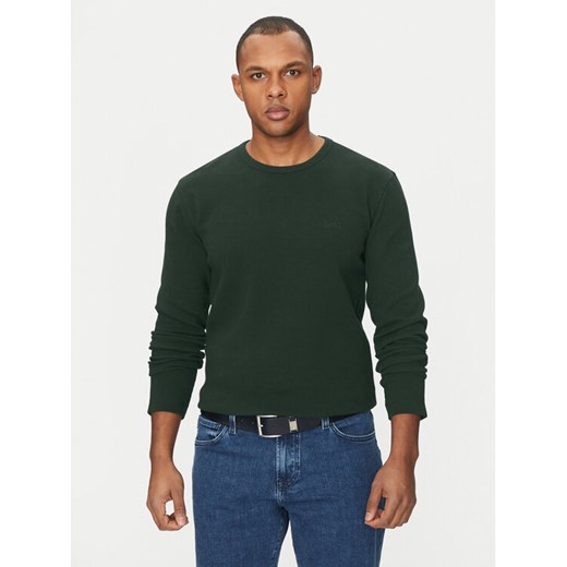 BOSS Longsleeve Tempesto 50520725 Zielony Regular Fit ze sklepu MODIVO w kategorii T-shirty męskie - zdjęcie 182666250