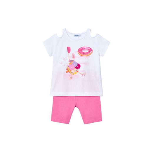 Mayoral Komplet t-shirt i spodenki 3708 Różowy Regular Fit ze sklepu MODIVO w kategorii Komplety dziewczęce - zdjęcie 182666273