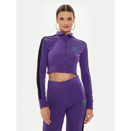 Puma Bluza DUA LIPA 536628 Fioletowy Slim Fit ze sklepu MODIVO w kategorii Bluzy damskie - zdjęcie 182666292