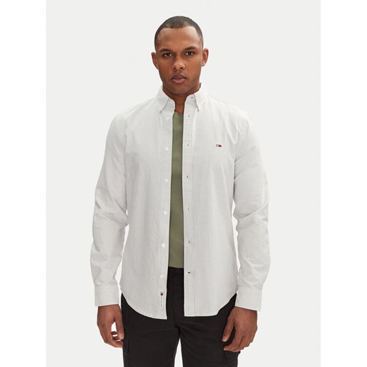 Tommy Jeans Koszula DM0DM20668 Zielony Slim Fit ze sklepu MODIVO w kategorii Koszule męskie - zdjęcie 182666320