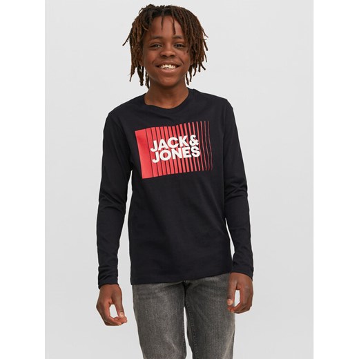 Jack&Jones Junior Bluzka 12244209 Czarny Regular Fit ze sklepu MODIVO w kategorii T-shirty chłopięce - zdjęcie 182666344