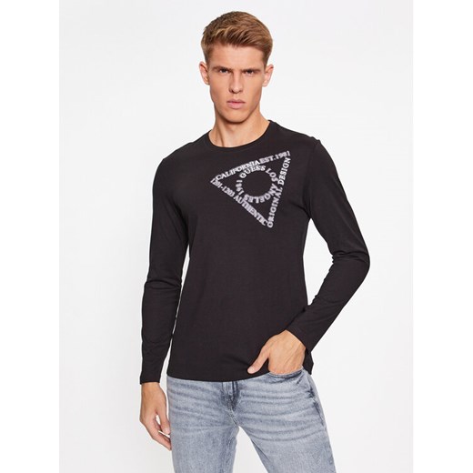 Guess Longsleeve M3BI14 I3Z14 Czarny Regular Fit ze sklepu MODIVO w kategorii T-shirty męskie - zdjęcie 182666364