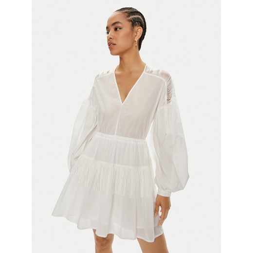 Pinko Sukienka codzienna Baaria 103741 A1XN Biały Regular Fit ze sklepu MODIVO w kategorii Sukienki - zdjęcie 182666423