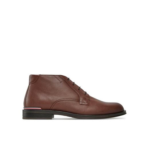 Tommy Hilfiger Trzewiki Core Rwb Hilfiger Lth L Boot FM0FM04804 Brązowy ze sklepu MODIVO w kategorii Buty zimowe męskie - zdjęcie 182666482