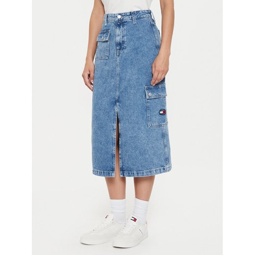 Tommy Jeans Spódnica jeansowa Claire DW0DW18226 Niebieski Regular Fit ze sklepu MODIVO w kategorii Spódnice - zdjęcie 182666504