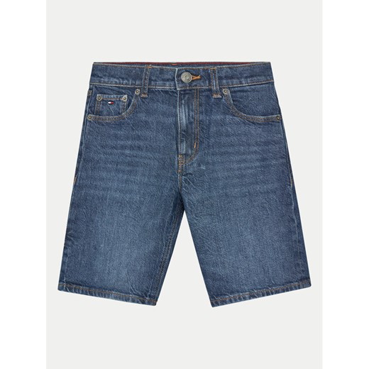 Tommy Hilfiger Szorty jeansowe KB0KB09322 Granatowy Regular Fit ze sklepu MODIVO w kategorii Spodenki chłopięce - zdjęcie 182666692
