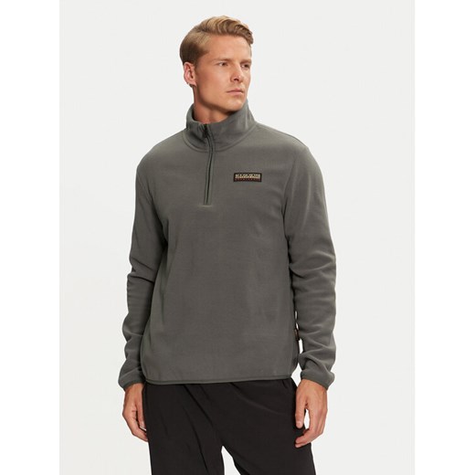 Napapijri Polar NP0A4HDV Zielony Regular Fit ze sklepu MODIVO w kategorii Bluzy męskie - zdjęcie 182666734