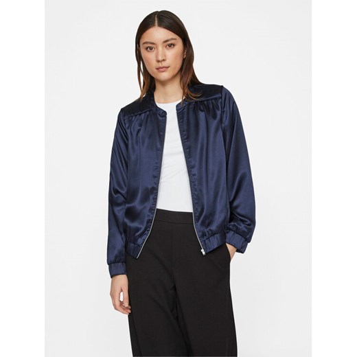 Vila Bluza Nela 14097782 Granatowy Regular Fit ze sklepu MODIVO w kategorii Bluzy damskie - zdjęcie 182666790