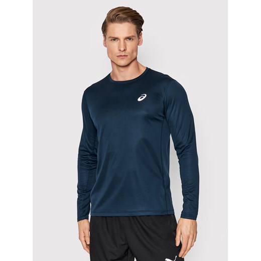 Asics Longsleeve Core Ls 2011C340 Granatowy Regular Fit ze sklepu MODIVO w kategorii T-shirty męskie - zdjęcie 182666791