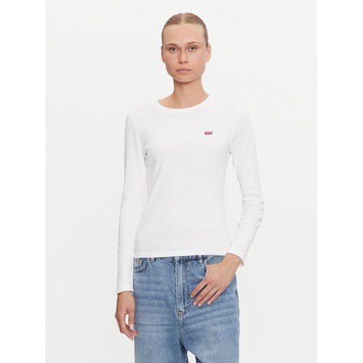 Levi's® Bluzka Essential Housemark 000KL-0000 Biały Regular Fit ze sklepu MODIVO w kategorii Bluzki damskie - zdjęcie 182666833