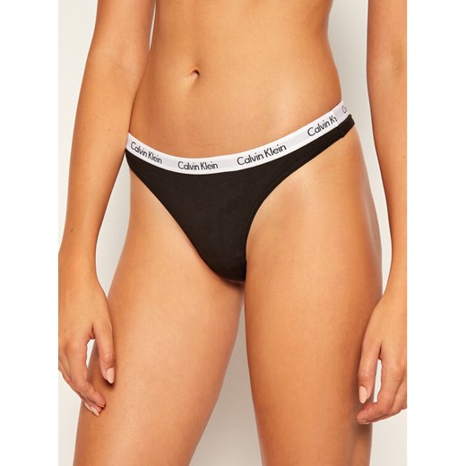 Calvin Klein Underwear Stringi 0000D1617E Czarny ze sklepu MODIVO w kategorii Majtki damskie - zdjęcie 182666843